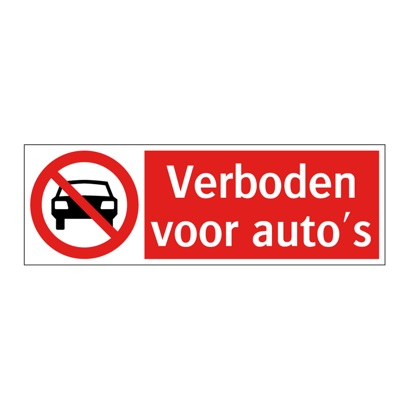 Verboden voor auto's