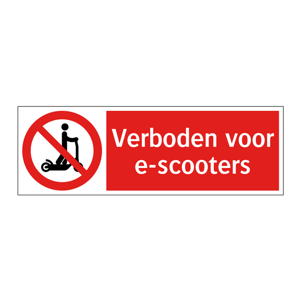 Verboden voor e-scooters