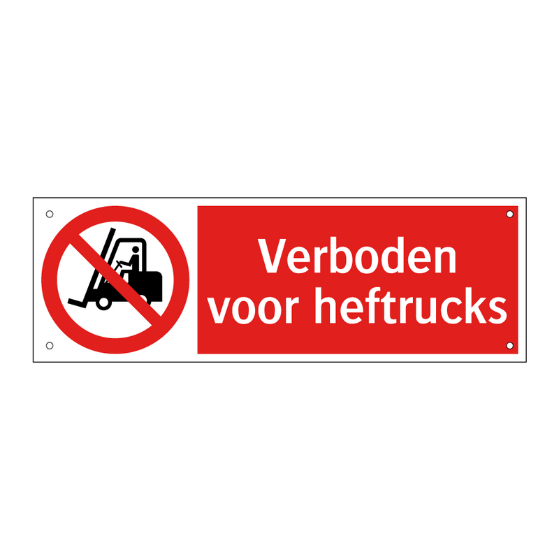 Verboden voor heftrucks