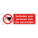 Verboden voor personen met een pacemaker