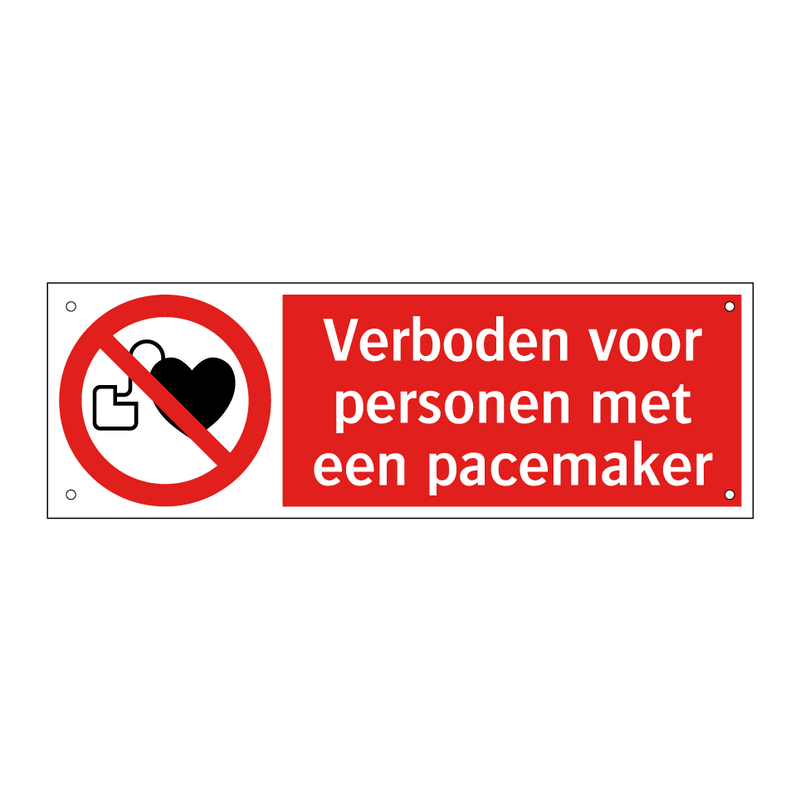 Verboden voor personen met een pacemaker