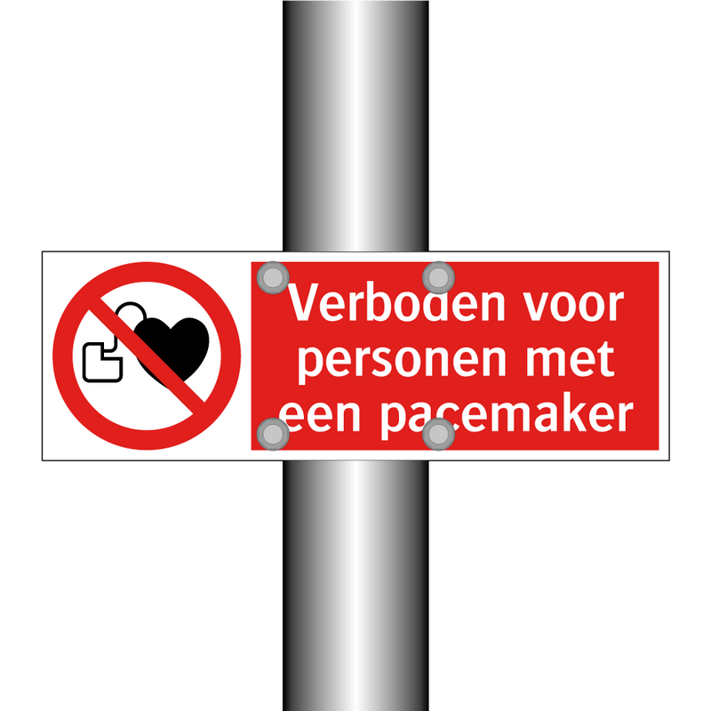 Verboden voor personen met een pacemaker