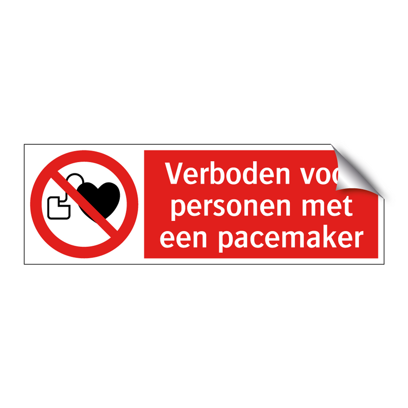 Verboden voor personen met een pacemaker