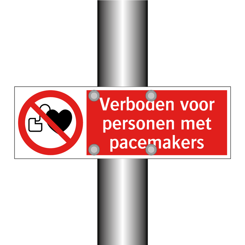 Verboden voor personen met pacemakers