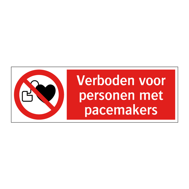 Verboden voor personen met pacemakers