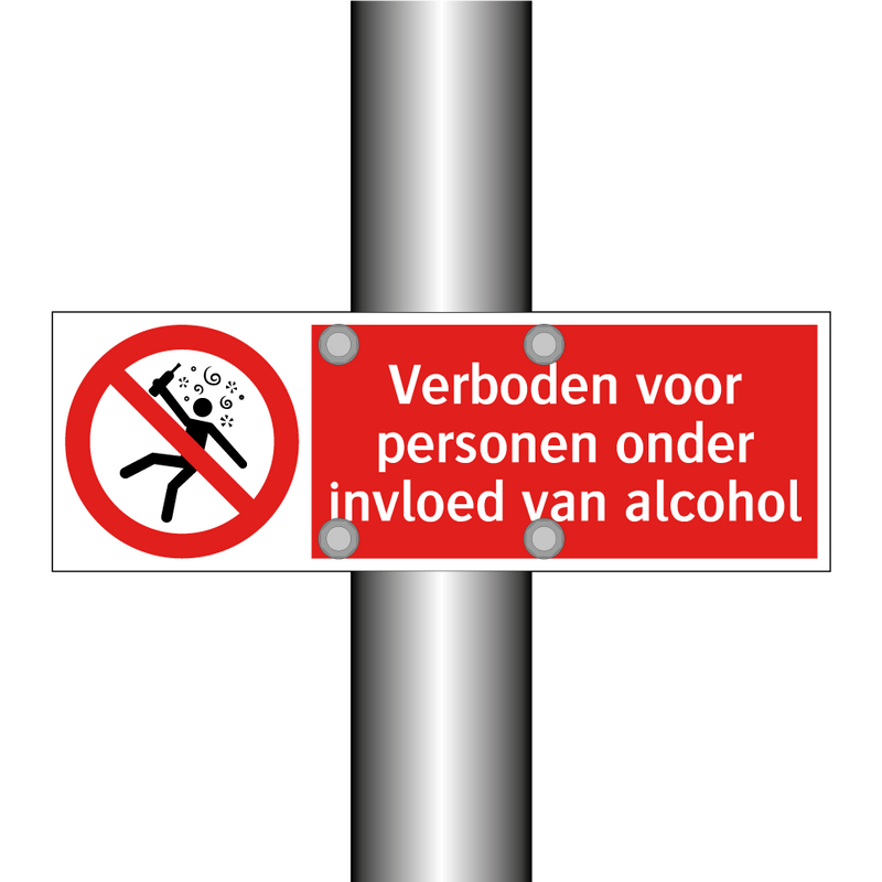 Verboden voor personen onder invloed van alcohol