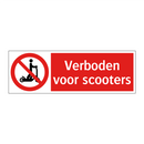 Verboden voor scooters