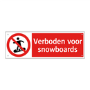 Verboden voor snowboards