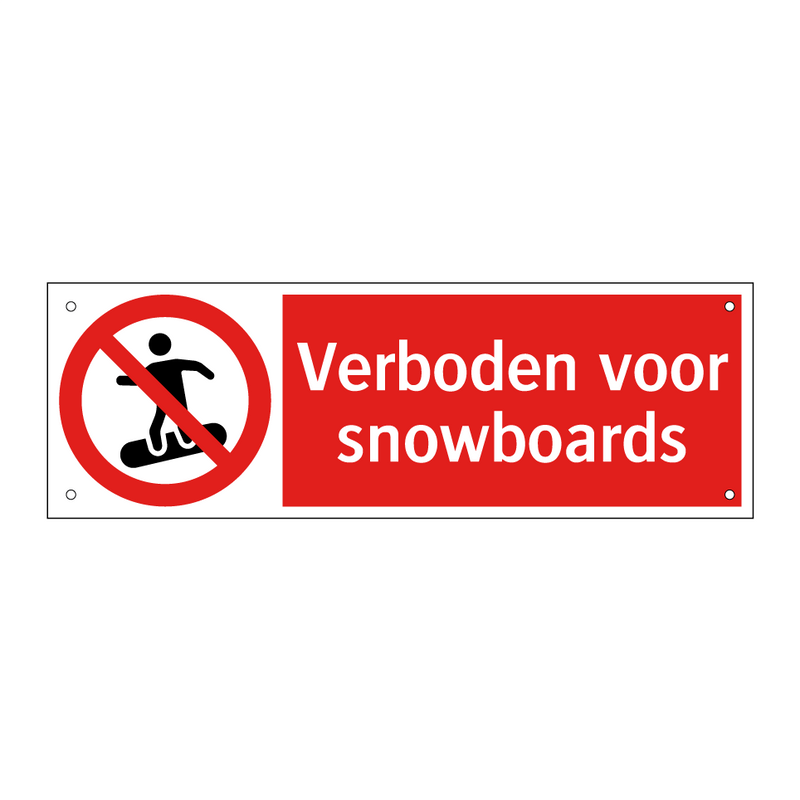 Verboden voor snowboards