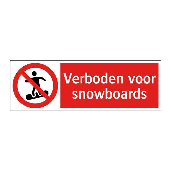 Verboden voor snowboards