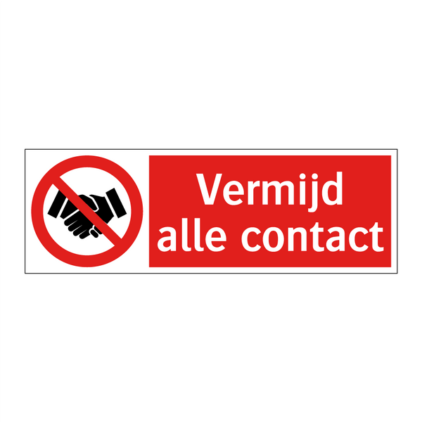 Vermijd alle contact
