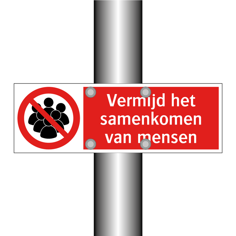 Vermijd het samenkomen van mensen