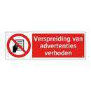 Verspreiding van advertenties verboden