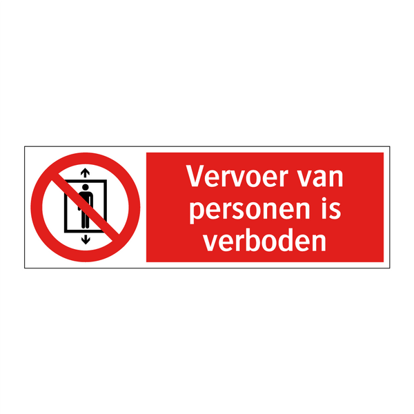 Vervoer van personen is verboden