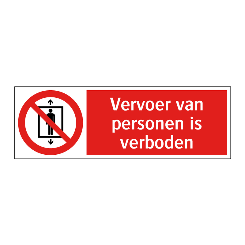 Vervoer van personen is verboden