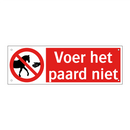 Voer het paard niet