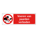 Voeren van paarden verboden