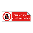 Vullen met afval verboden