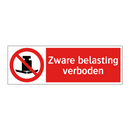 Zware belasting verboden