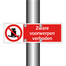 Zware voorwerpen verboden