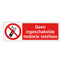Geen ingeschakelde mobiele telefoon