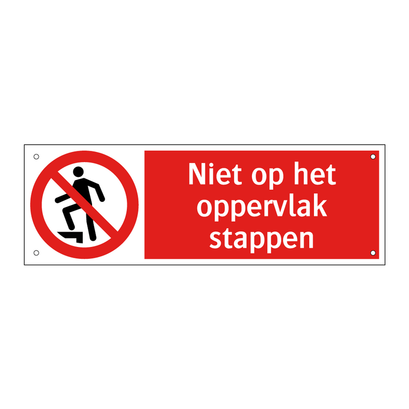 Niet op het oppervlak stappen