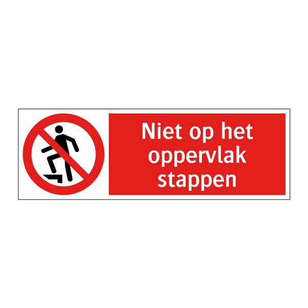 Niet op het oppervlak stappen