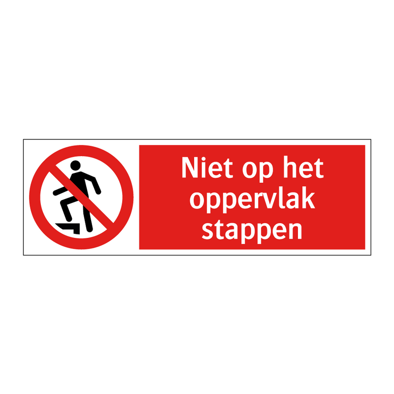 Niet op het oppervlak stappen