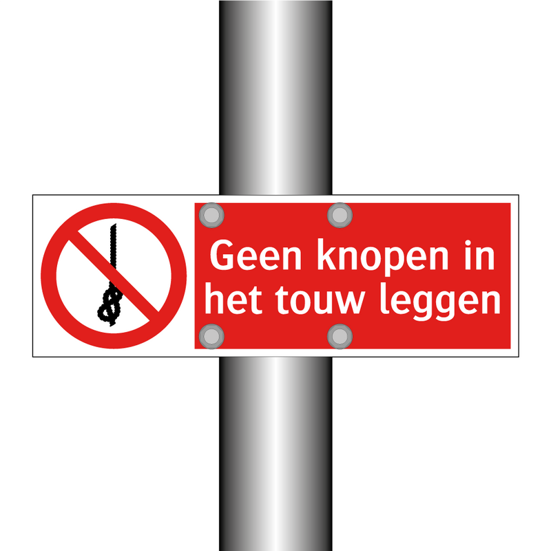 Geen knopen in het touw leggen