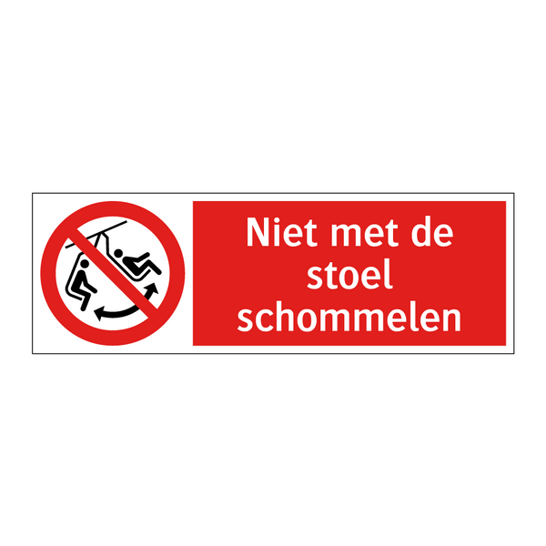 Niet met de stoel schommelen