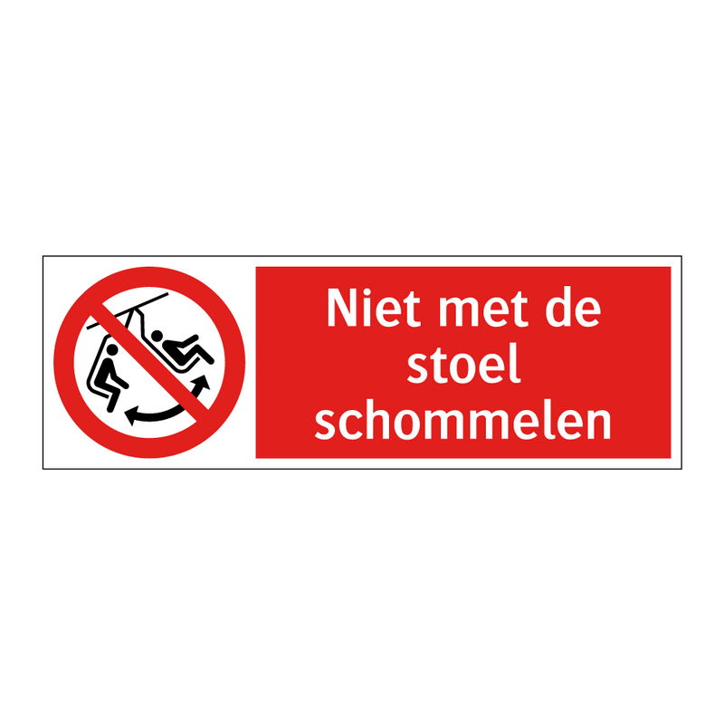 Niet met de stoel schommelen