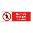 Niet voor zwangere vrouwen