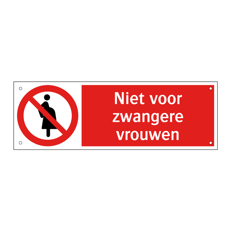 Niet voor zwangere vrouwen