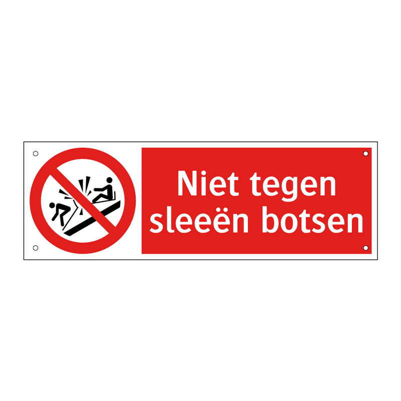 Niet tegen sleeën botsen