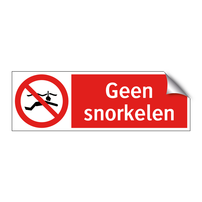 Geen snorkelen