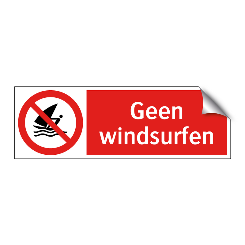 Geen windsurfen