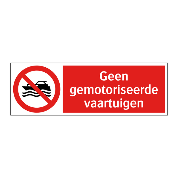 Geen gemotoriseerde vaartuigen