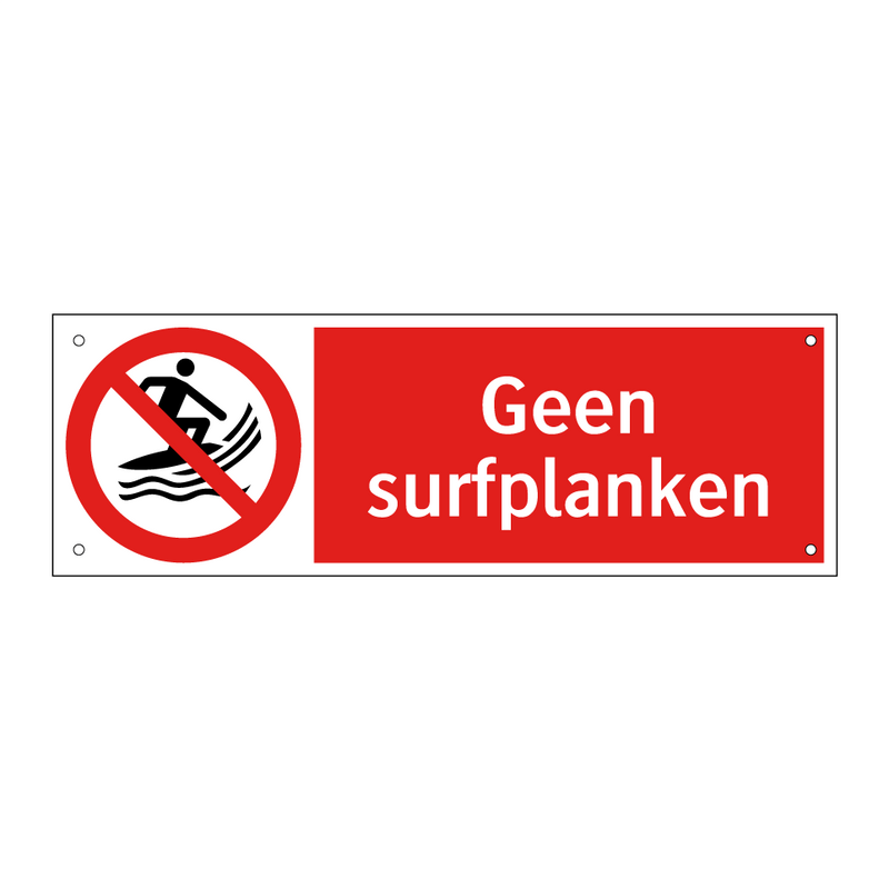 Geen surfplanken