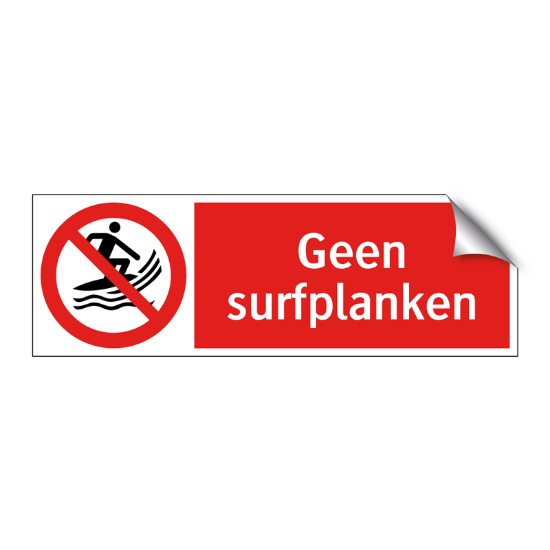 Geen surfplanken
