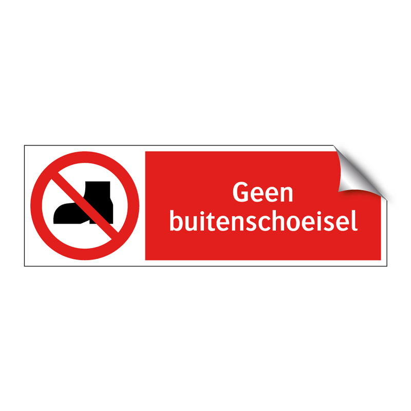 Geen buitenschoeisel