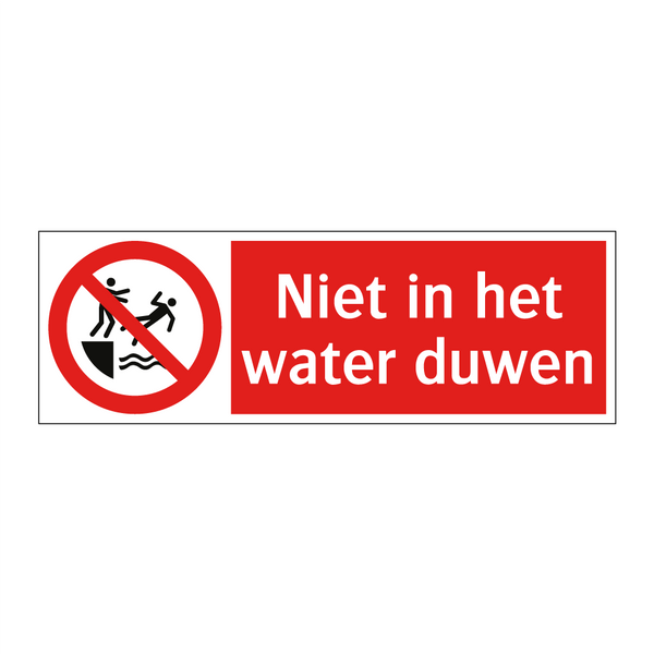Niet in het water duwen