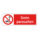 Geen parasailen