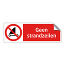 Geen strandzeilen