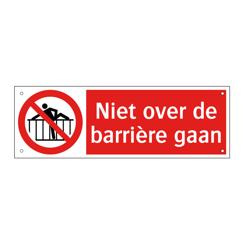 Niet over de barrière gaan
