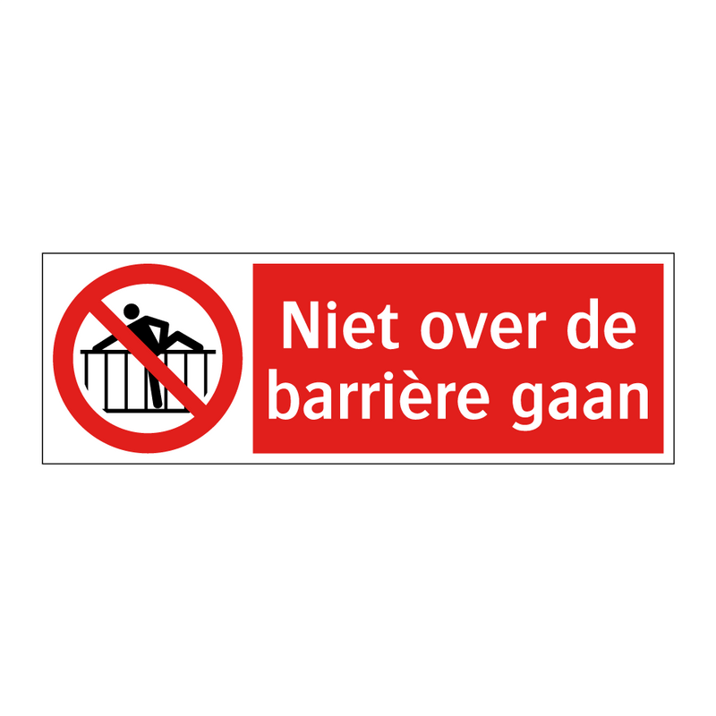 Niet over de barrière gaan