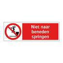 Niet naar beneden springen