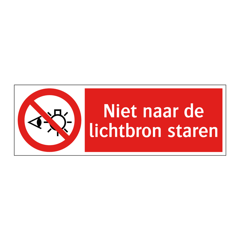 Niet naar de lichtbron staren