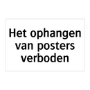 Het ophangen van posters verboden