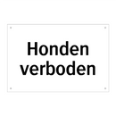 Honden verboden