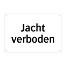 Jacht verboden